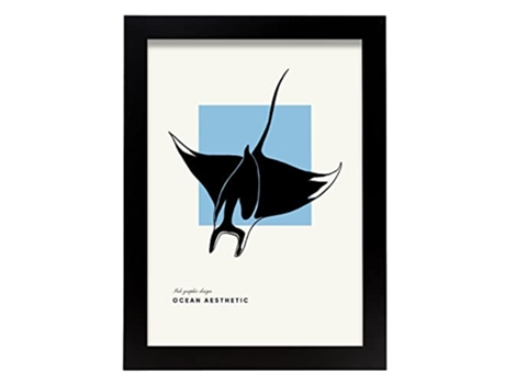 Poster NACNIC Pop Art Abstracto Manta Raya (A4)