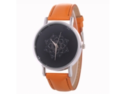Reloj De Pulsera Analógico De Cuarzo Con Correa De Pu Para Mujer Y Hombre Zhoulianfa (café Claro)