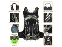 Mochila de ciclismo de 40 l resistente al agua y con funda para casco.