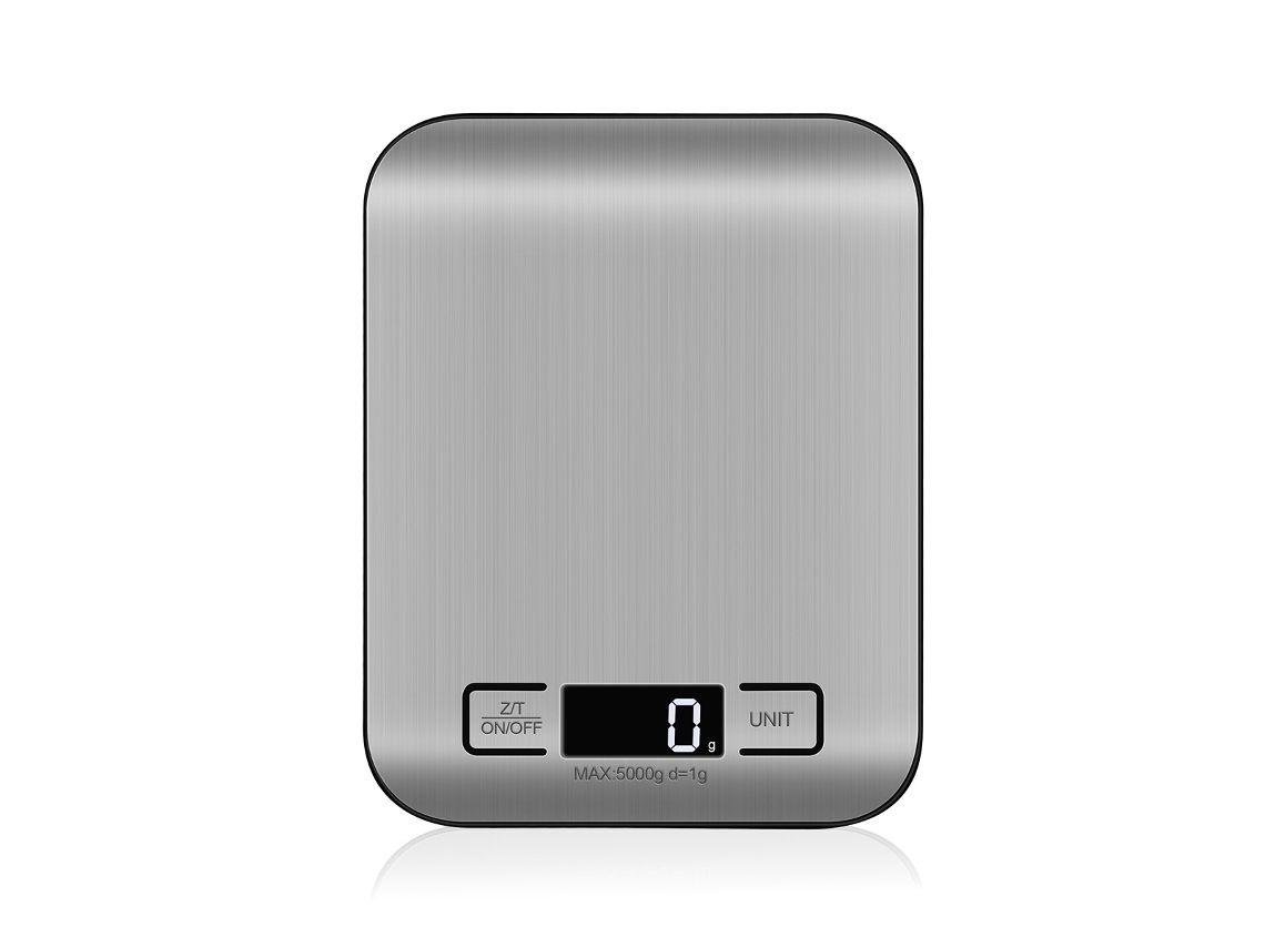 Balanza De Cocina Marca Kang - Balanza Electrónica De Acero Inoxidable - Resistente Al Agua Y A La Humedad - Negra, 5 Kg
