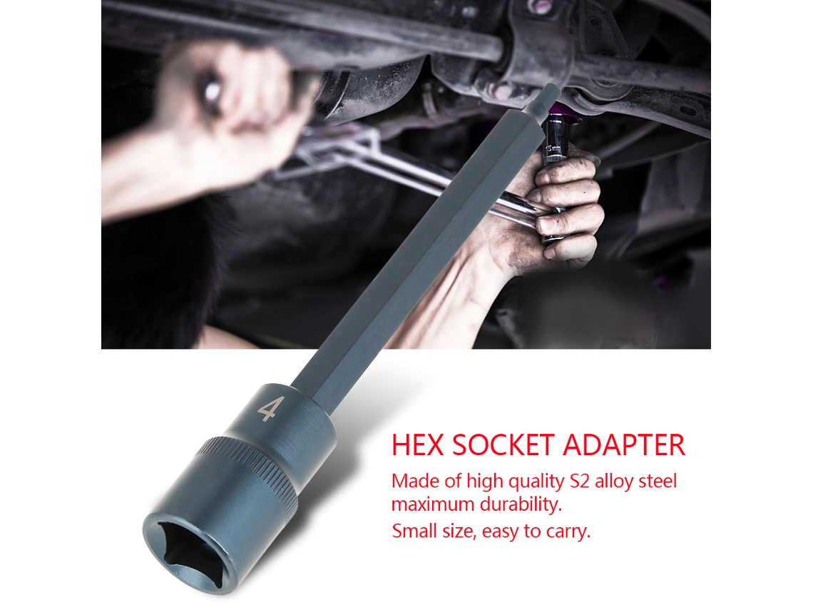 Adaptador De Socket Hexagonal Para Destornillador Eléctrico, Conectores De Herramientas Eléctricas 1/2" 150mm H4