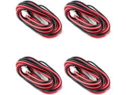 4 Cables De Alimentación De Cc Para Radios Móviles Icom Tk-760/768/8800 Tm-241 Ft De 3 Metros.