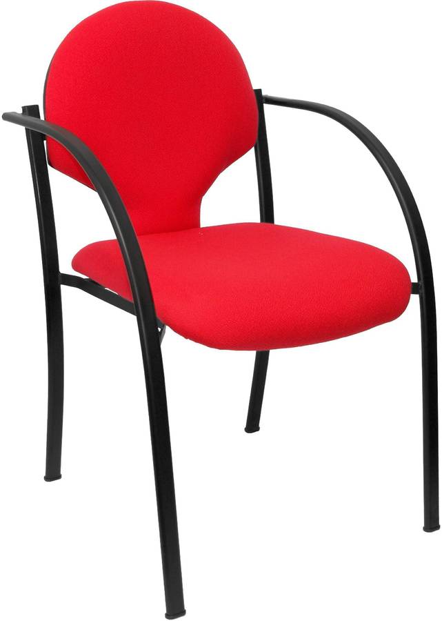 Conjunto De 2 sillas confidente piqueras y crespo hellin rojo pack220nbali350 oficina chasis