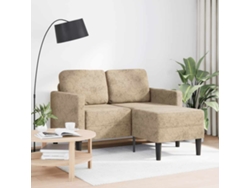 Sofá de dos plazas con chaise longue en forma de L, 125 cm, en piel sintética, MAISON EXCLUSIVE