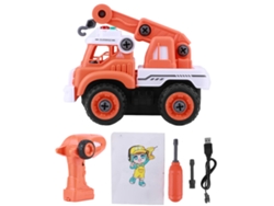 2026-juguete De Coche De Ingeniería Diy Con Control Remoto 2.4ghz, Vehículo Eléctrico Con Luz Para Niños A605