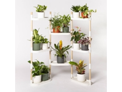 Estante para Plantas CITYSENS Blanca 8 macetas (47x20x10 cm)