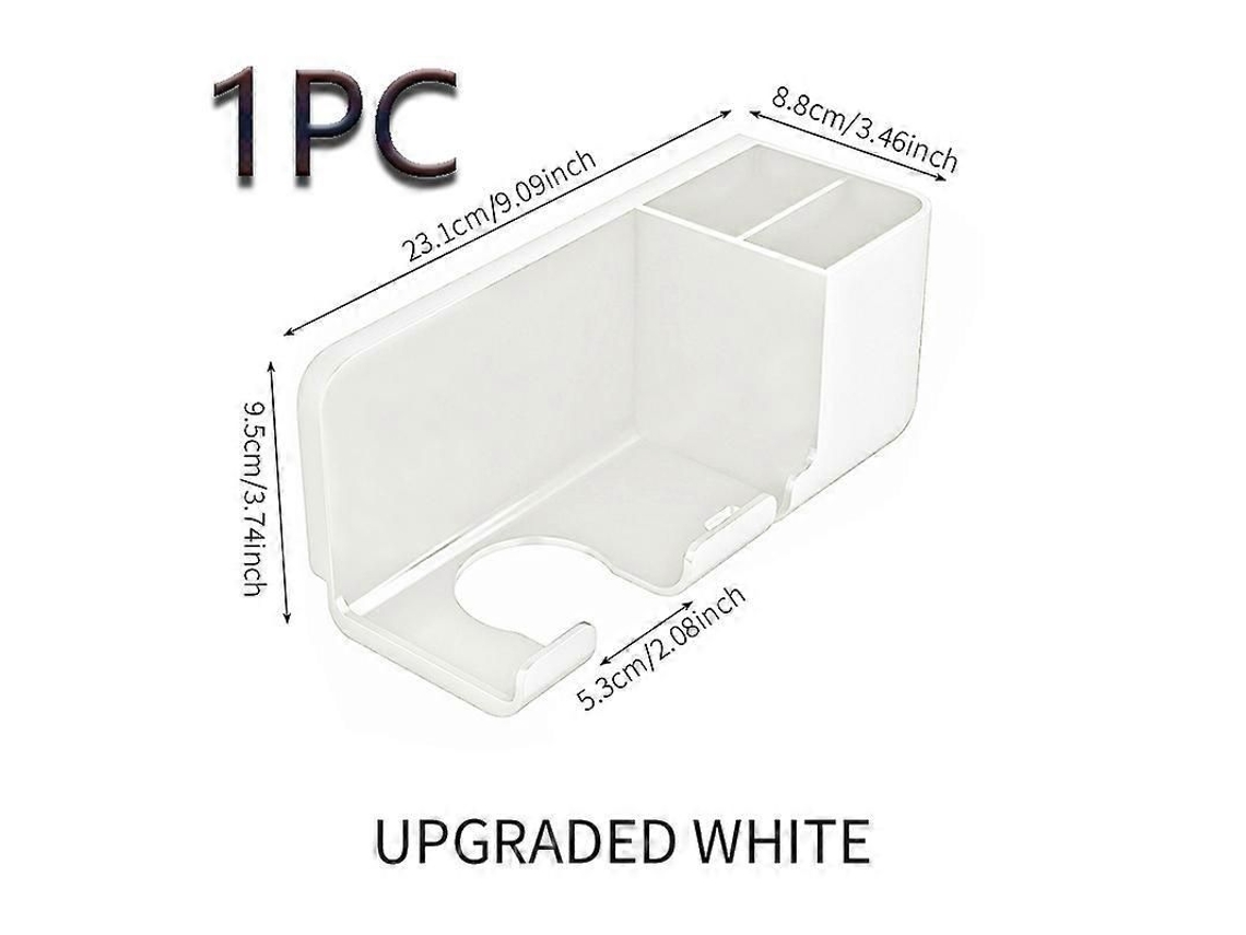 Soporte para secador de pelo, almacenamiento, soporte de montaje para baño sin necesidad de taladrar, GOKOCO Duct
