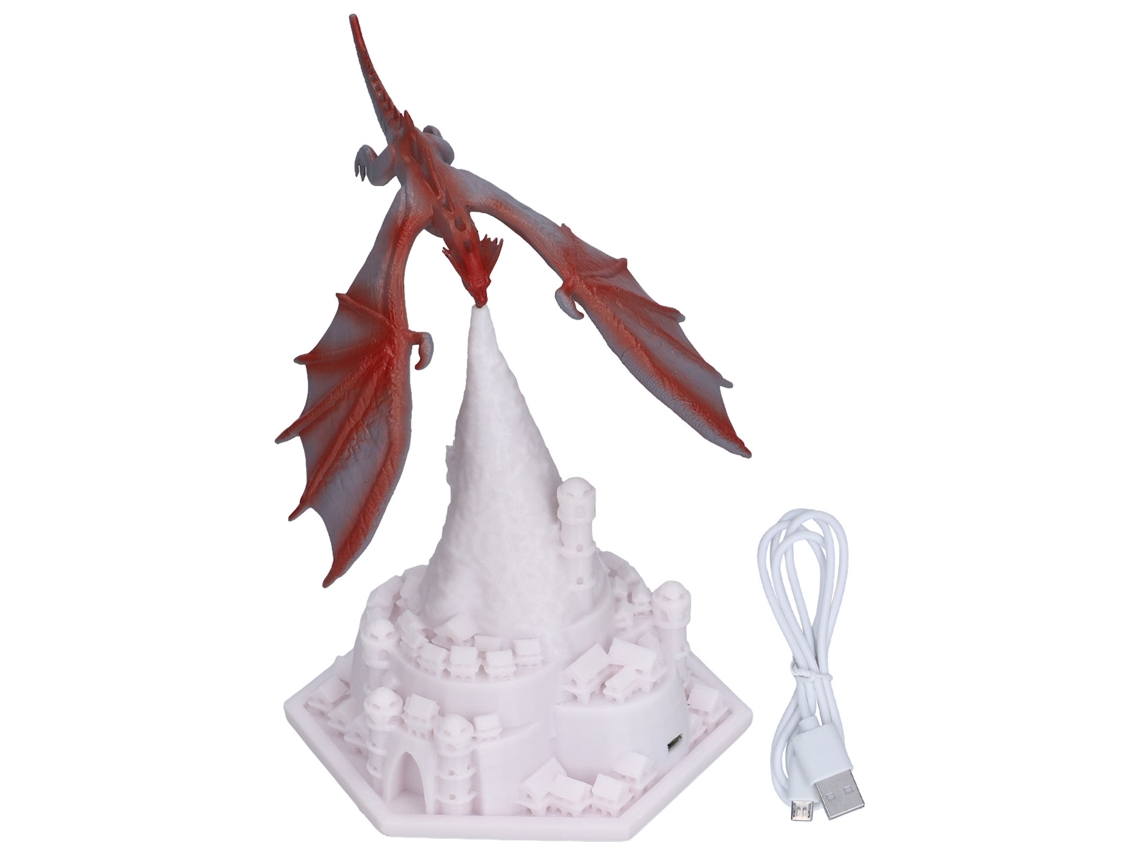2026-lámpara Dragón Volcán Led Carga Usb Luz Nocturna 3d Impresa Para Niños Dormitorios Camping