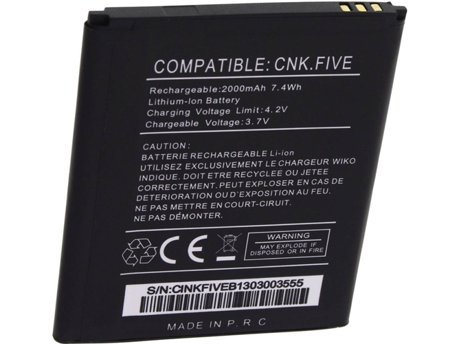 Batería AVIZAR Wiko Cink Five (2000 mAh)