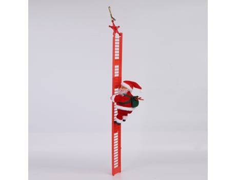 NANA Adorno de ciervo con escalera de Papá Noel/Escalera individual roja