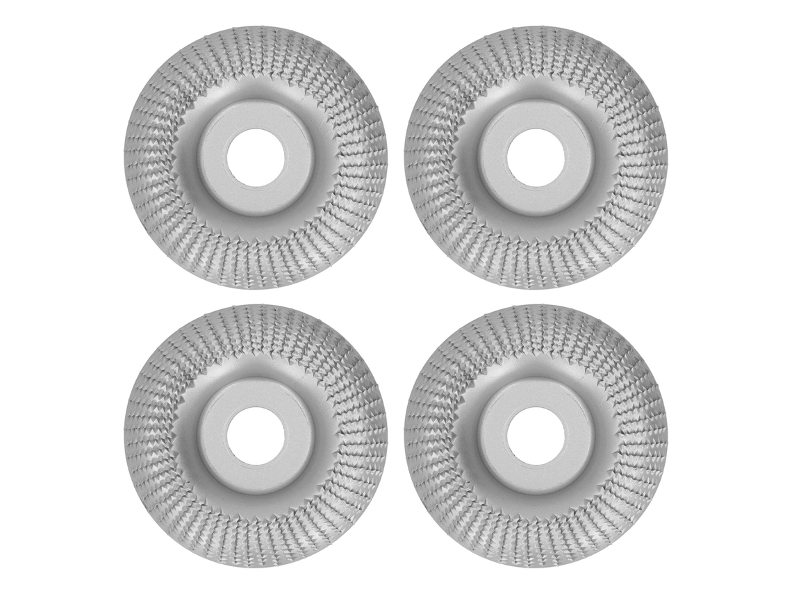 4 Discos De Lijado Para Amoladora Angular De 16 Mm De Acero Inoxidable Para Tallar, Pulir Y Lijar Madera Plateada