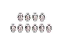 Conector pneumático em aço inoxidável, conector de engate rápido metálico PM6, acoplamento rápido, giratório