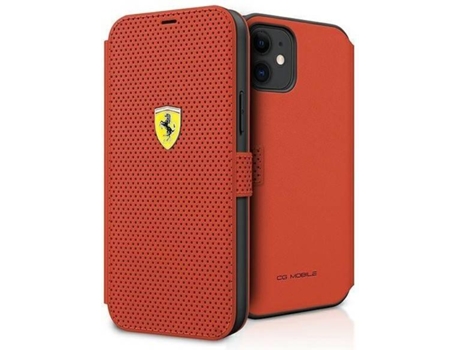 Funda Apple iPhone 12 Mini FERRARI Flip Cover (Rojo)