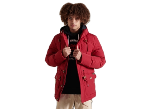 Abrigo SUPERDRY Algodón Hombre (M - Rojo)