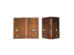 Esquina para borduras jardin acero corten, garden bordas, 8 x 8 x 13,5 cm GREEN-SPLIT