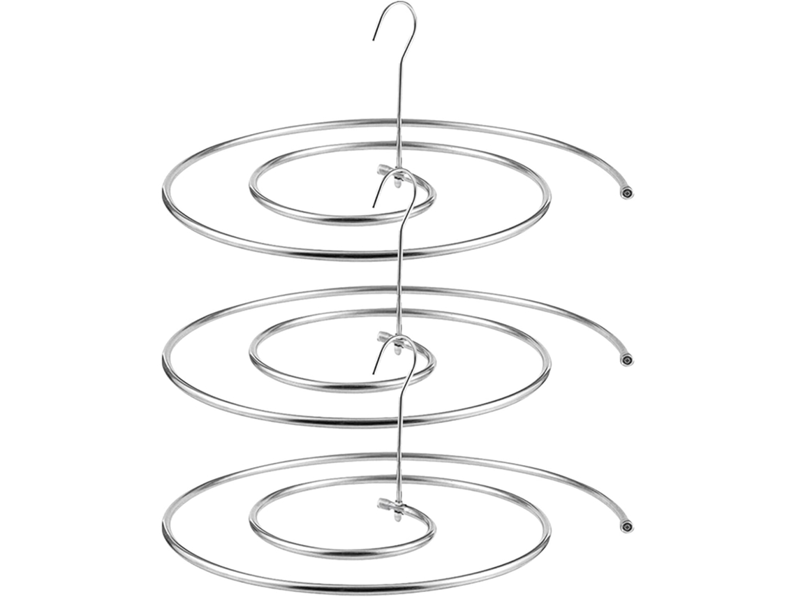 Perchas Espirales Acero Inoxidable 8 Juego 3 Tendedero Giratorio Edredones Fundas Soporte Flexible Interior