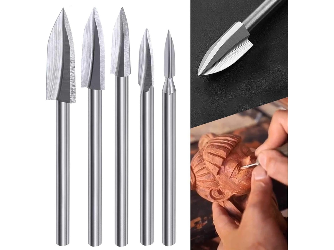 Juego de brocas para madera, 5 piezas, herramienta rotativa