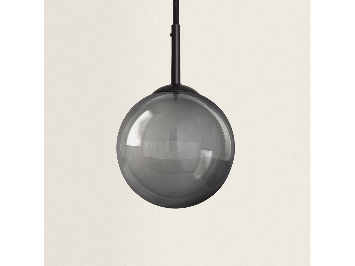 LEDKIA Lámpara Colgante Cristal Kubad Negro
