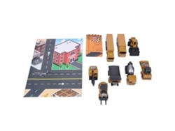 Conjunto De 8 Modelos De Vehículos De Ingeniería A Escala 1:64, Excavadora De Juguete Simulada.