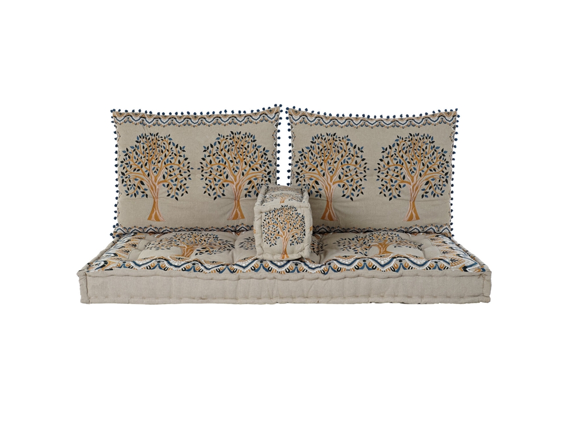 Set 4 Sillon Algodon Arbol Desgastado 145x76x1cm