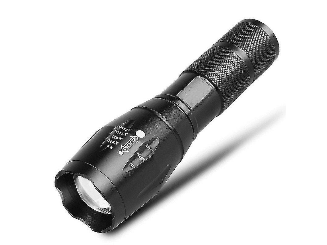 Linterna Led Cree 2000lumens Táctica Recargable 5modos Zoomable Ipx8 Camping Negro Yizhood