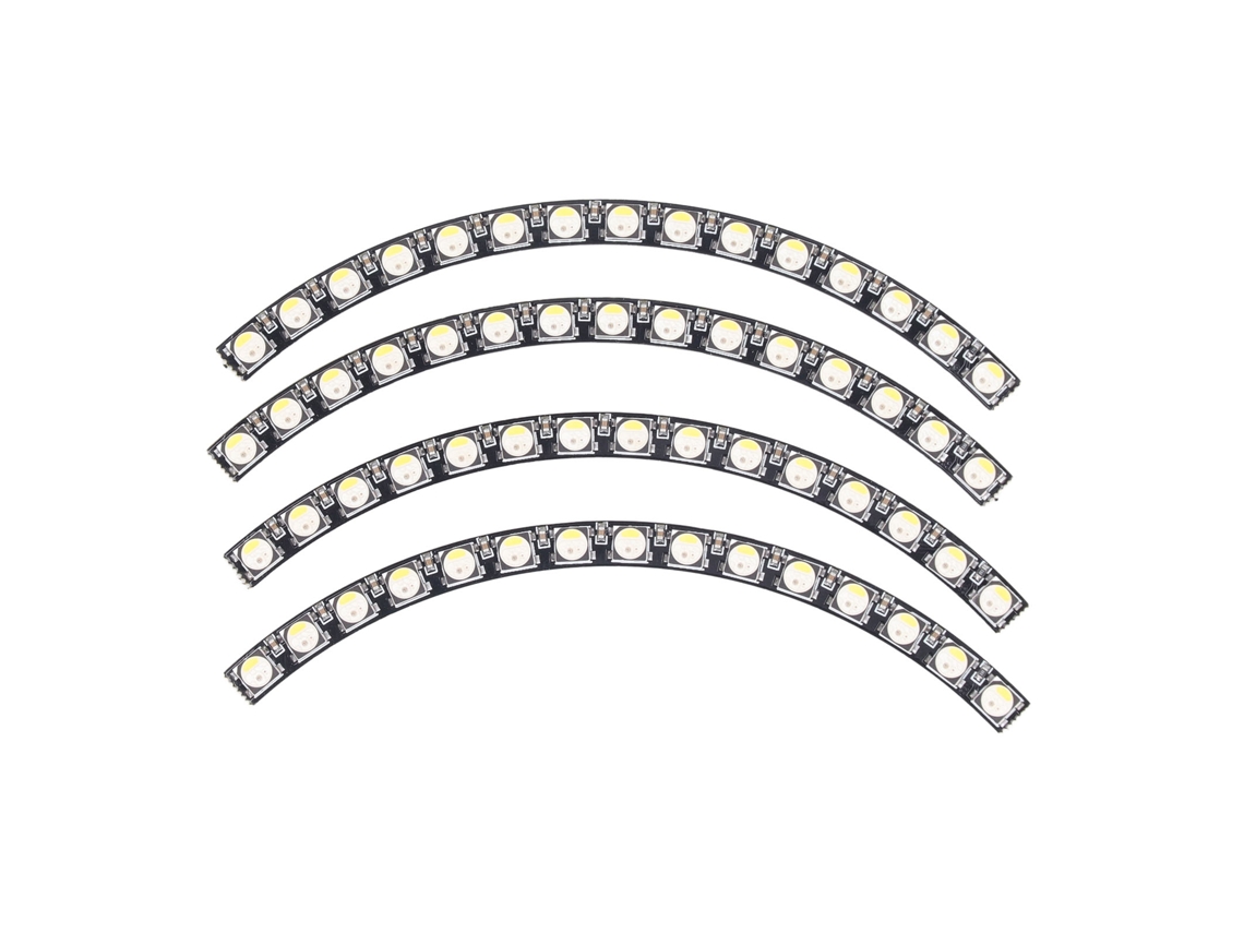 Luz Anular Led Rgb 60 Bits Sk6812 Full Color Individualmente Direccionable Con Controlador