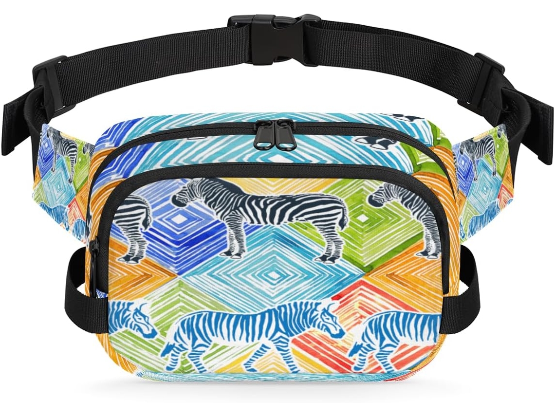 Riñonera Estampado Cebra Para Mujeres Hombres Niñas Niños Riñonera Correr Practicar Deportes Hacer Senderis