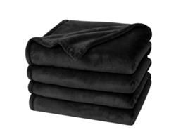 MEOIRUERY Manta Mellowdy Extra Gruesa y Cálida - 500GSM para Invierno, Otoño, Sofá o Cama, 60x80 pulgadas (Negro Mate)
