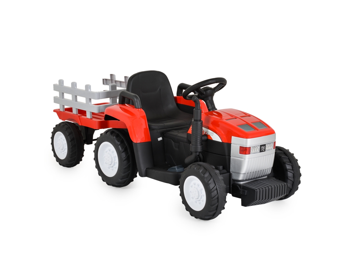 Tractor Moni rojo Dallas con remolque