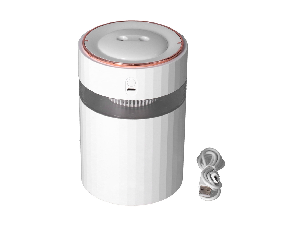 Humidificador De Mesa Portátil De Gran Capacidad (900 Ml) Con Luz Nocturna Y Doble Función De Pulverización - Blanco