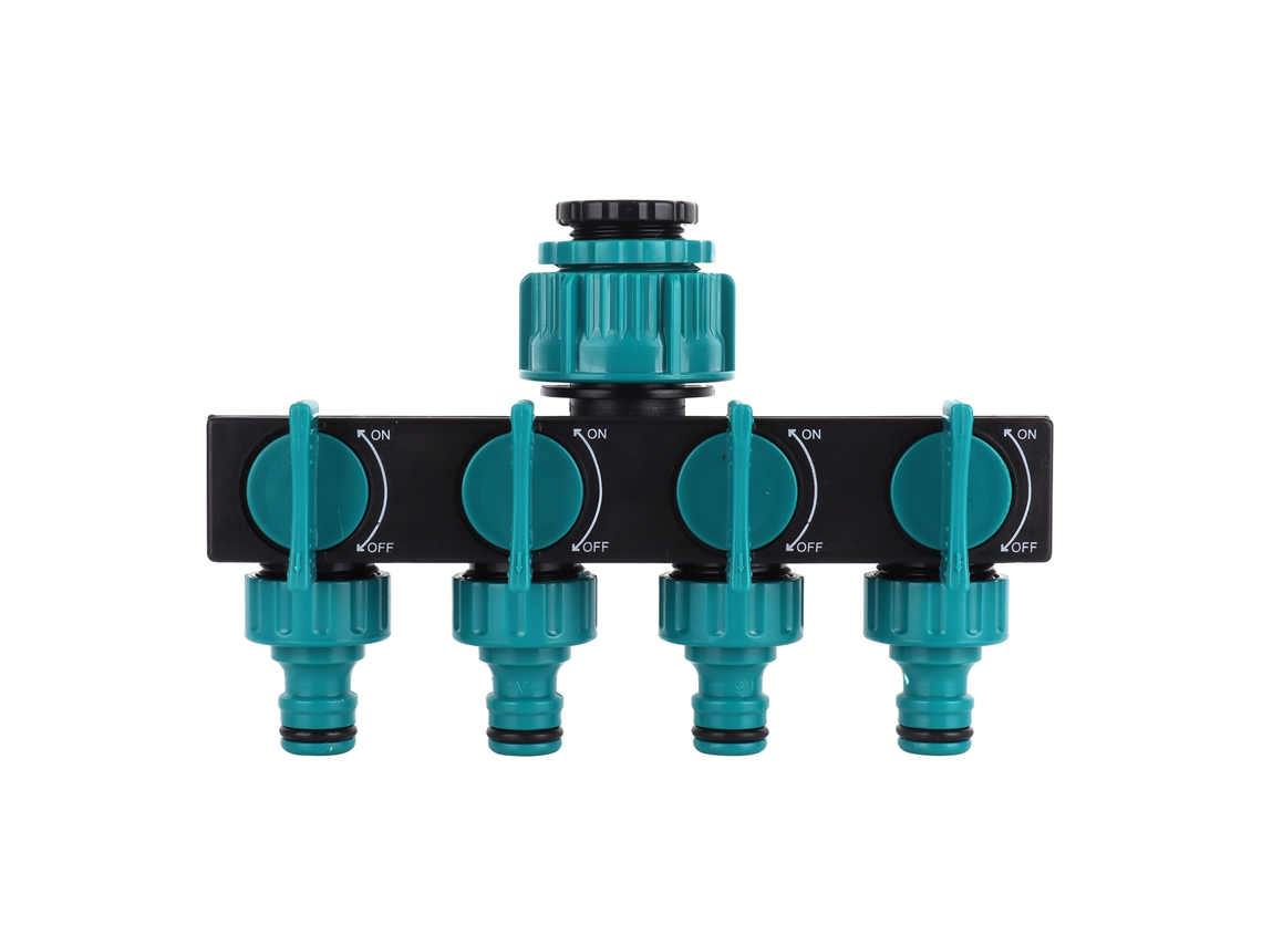 Conector Rápido Divisor De Manguera De 4 Vías De Abs Para Riego, Jardinería Y Herramientas Agrícolas.