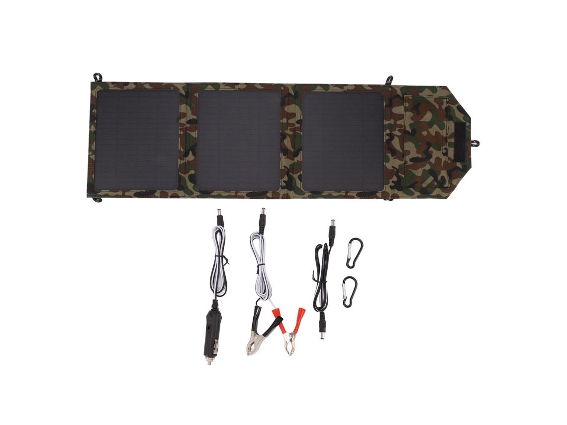 Panel Solar Plegable Ligero De 30 W Con 2 Puertos Usb Y Cargador Inteligente Para Coche De 12 V.