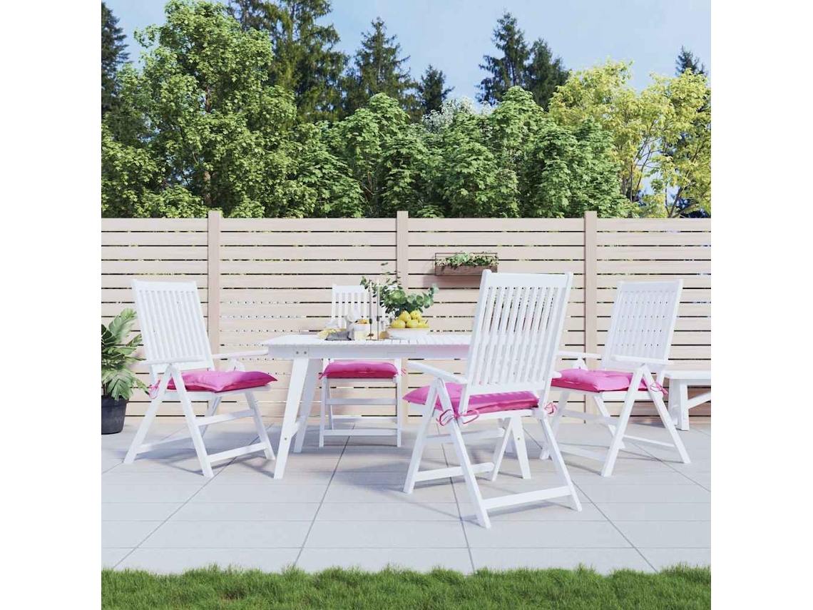 Cojines para sillas, 4 unidades, 50x50x7 cm, tela Oxford rosa HARLANV1