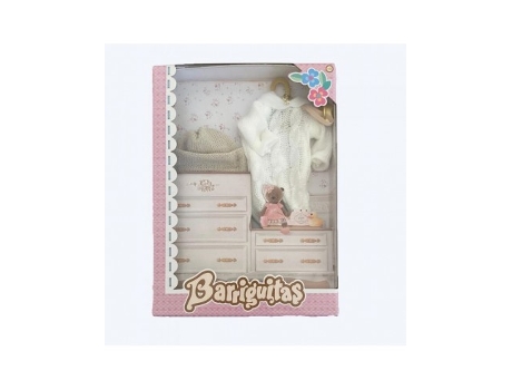 Barriguitas Conjunto Vestido Punto Blanco Famosa