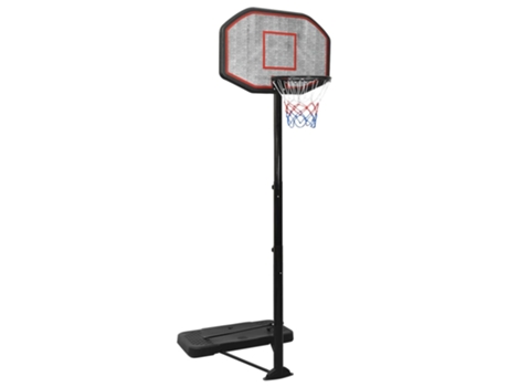 vidaXL Canasta de baloncesto polietileno negro 258-363 cm