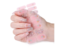 Tiras de esmalte de uñas, pegatinas para decoración de uñas, geles navideños, tiras de uñas, pegatinas para esmalte de uñas, envolturas para uñas, decoración de uñas Nostalgia88