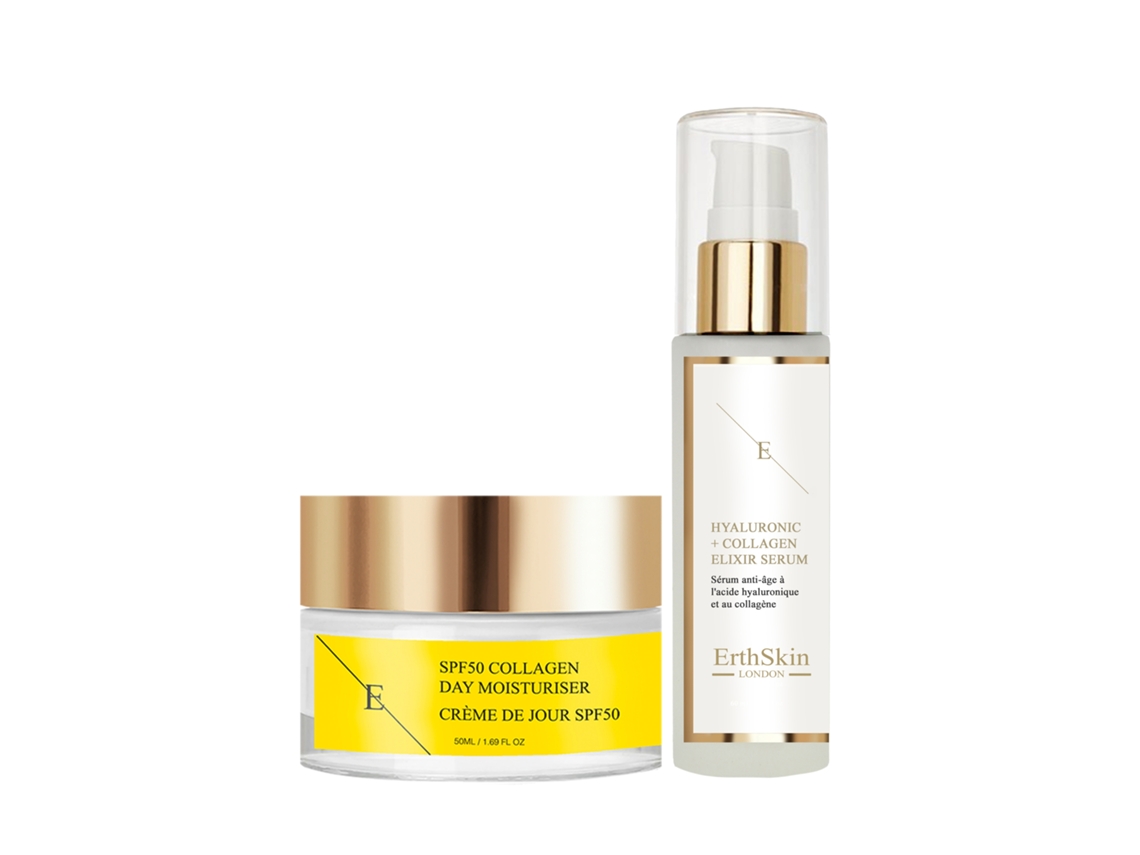 Crema de día con colágeno FPS 50 (50 ml) + Sérum de ácido hialurónico y colágeno (60 ml)