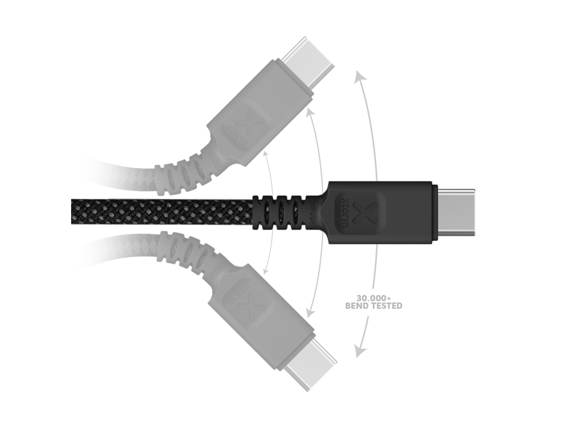 Cabo XTORM CMT011 USB-C - USB-C (100 W - 1 M - Negro)