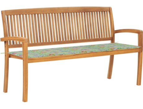 Banco de exterior VIDAXL Marrón Teca (159x57.5x90 cm)