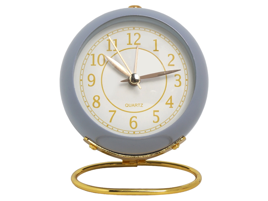 Reloj de mesa retro, pequeño y simple, silencioso sin tic-tac, luz nocturna para niños, dormitorio o viaje Kofihety
