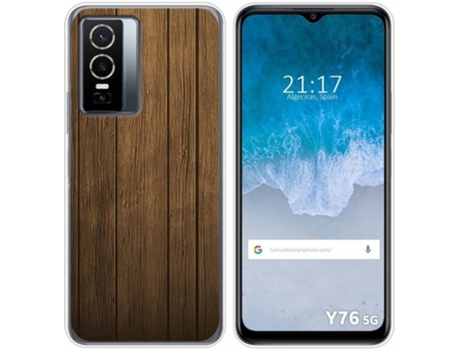 Carcasa para Vivo Y76 5G TUMUNDOSMARTPHONE Dibujos Madera Multicolor