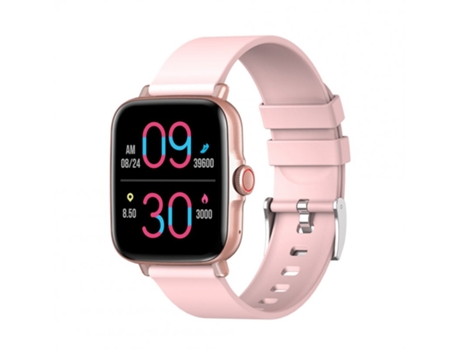 Smartwatch G21 Bluetooth 1 Asistente de voz de 69 pulgadas Monitoreo de silicona rosa