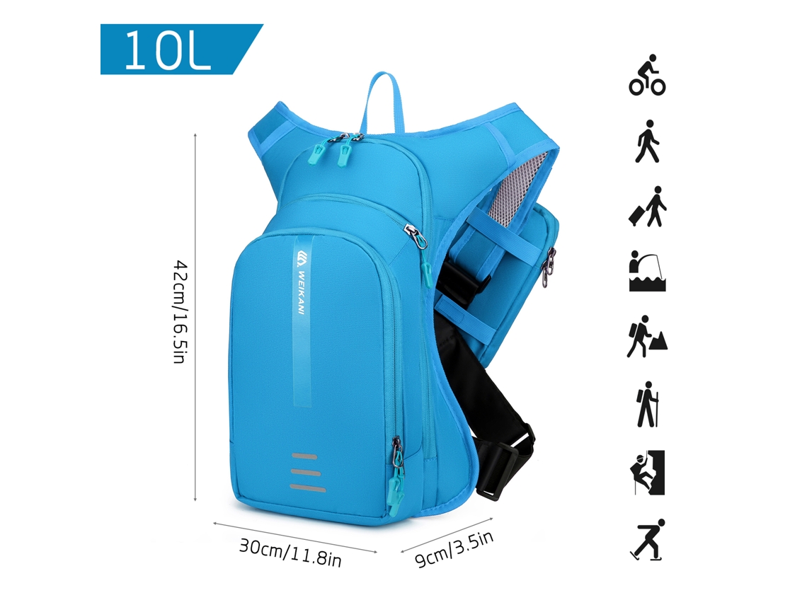 Mochila De Hidratación Ligera De 10 Litros Para Ciclismo Con Bolsillo Para Teléfono Móvil - Mochila Deportiva Para Camping, Senderismo Y Ciclismo