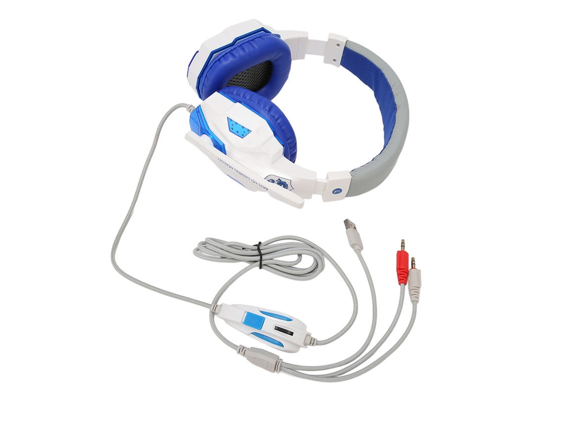 Auriculares Para Juegos Con Cable, Conector De 3,5 Mm Y Usb, Volumen Ajustable, Función De Silencio, Micrófono Y Luz Para Ordenador.