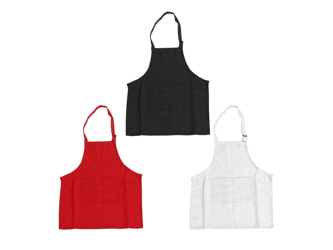 Avatares de cocina infantiles, 3 piezas, con bolsillo, para niños de 3 a 6 años.