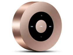 Altavoz Bluetooth portátil, mini altavoz Bluetooth pequeño con ranura para tarjeta SD y entrada auxiliar de 3,5 mm para teléfono móvil, dorado Chennnls