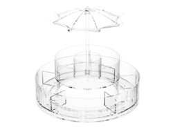 Organizador De Maquillaje Giratorio De 360 Grados, Gran Capacidad, Almacenamiento Para Cosméticos Y Joyas.
