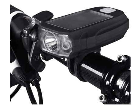 Luz de bicicleta con carga Solar, faro de bicicleta recargable por Usb, IPX5, resistente al agua, accesorio ENZONS, luz delantera Led de 5H