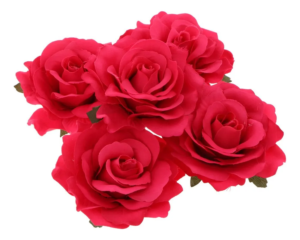 5 cabezas de flores artificiales para decoración de vayotoy