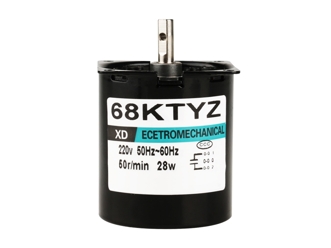 Motor síncrono de imán permanente en miniatura, CA 220 V, 28 W, 50 rpm, sentido horario/antihorario, baja velocidad